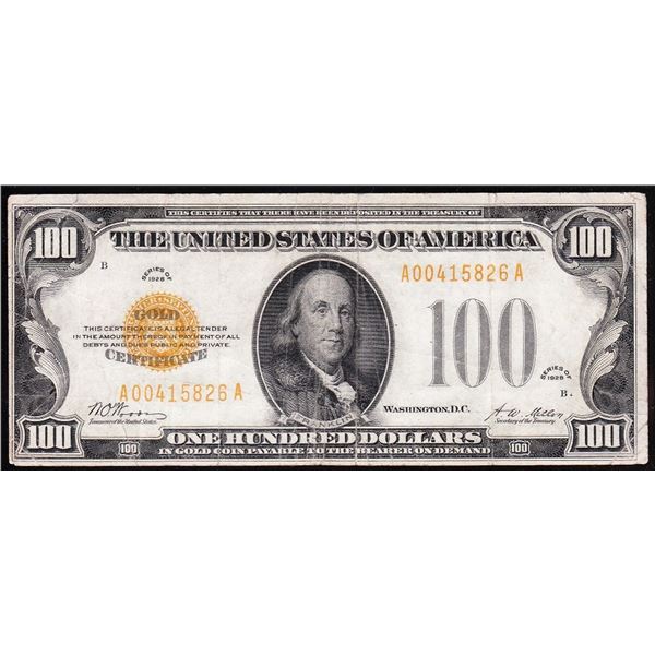 1928 $100 Gold Certificate