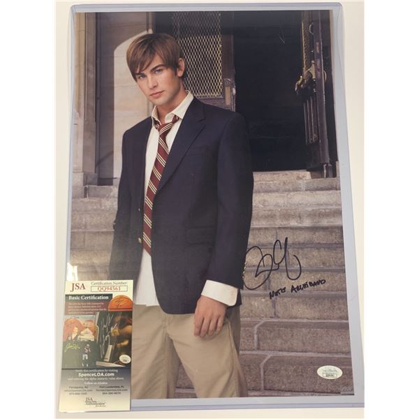 JSA Chace Crawford Autograph Photo