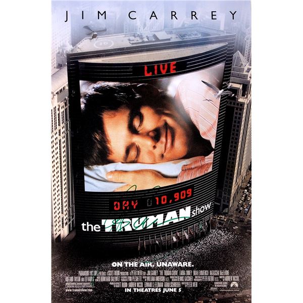 Jim Carrey Autograph Truman Poster