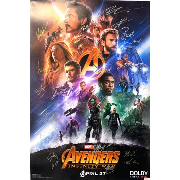 Autograph Avengers Infinity War Poster