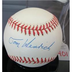 Signed Baseball TOMMY HENRICH With CA: