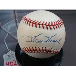 Signed Baseball TOM TRESH With CA: