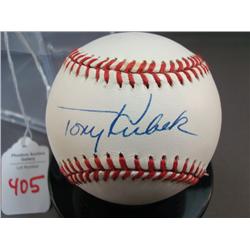Signed Baseball TONY KUBECK: