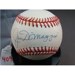Signed Baseball JOE DiMAGGIO With CA: