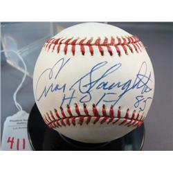 Signed Baseball ENOS SLAUGHTER with CA in Plastic