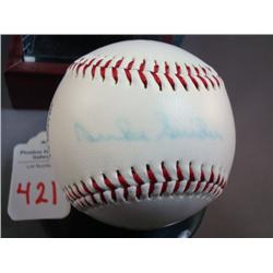 Signed Baseball Duke Snider in Plastic Case