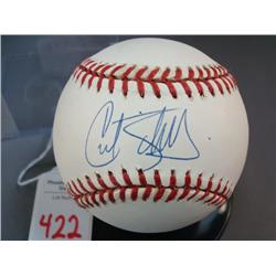 Signed Baseball CURT SCHILLING with Plastic Case: