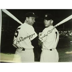 Autographed Photo DiMAGGIO & MANTLE: