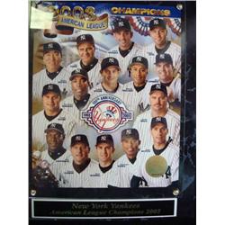 NY YANKEES 2003 AMERICAN LEAGUE CHAMPS PLAQUE: