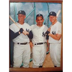8 x 10 Framed Photo of MANTLE, MARIS & BERRA: