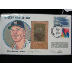 First Day Cover MICKEY MANTLE DAY Aug 25 1996 with CA: