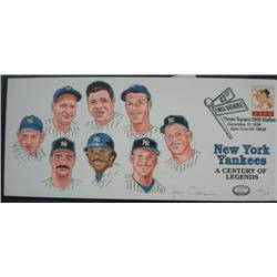 First Day Cover YANKEES CENTURY OF LEGENDS Dec 31 1999