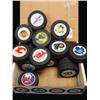 Image 1 : Complete & Authentic Collection 21 NHL Hockey Pucks: