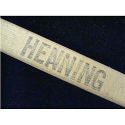 HENNING Game Used Hockey Stick: