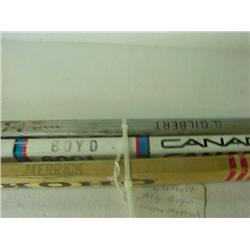 GILBERT, BOYD & MERRICK 3 Game Use Hockey Sticks: