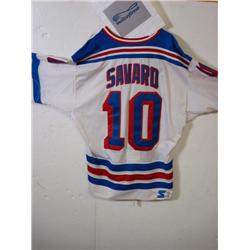 MARK SAVARD AUTOGRAPHED GAME WORN JERSEY
