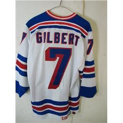 ROD GILBERT Autographed Game Jersey with A:
