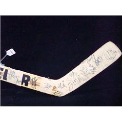 MIKE FOUNTIAN Autographed Goalie Stick Signed by members of