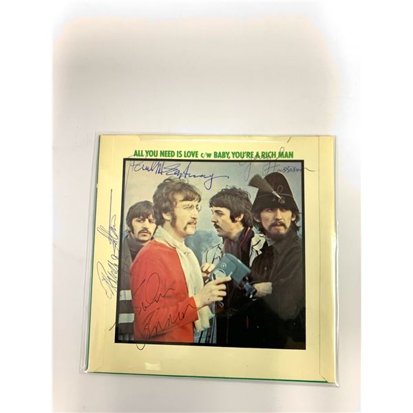 Autograph Beatles 12" Vinyl Sleeve only