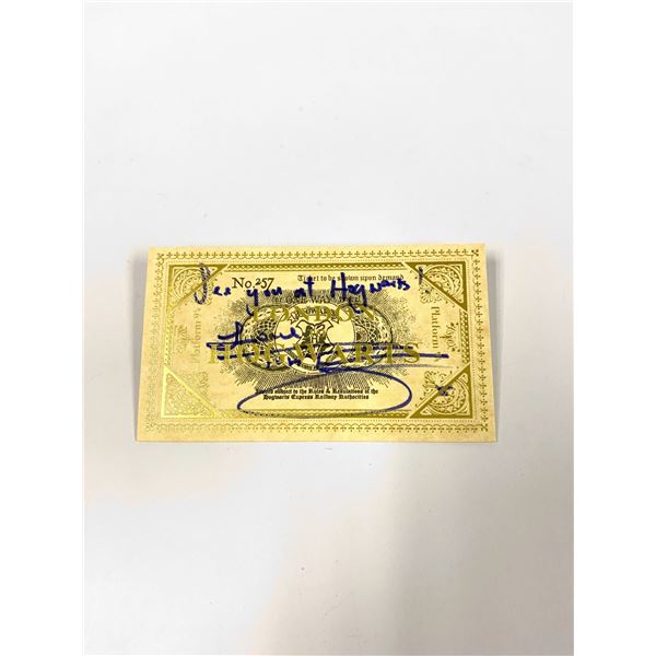 Autograph Signed Tom Felton Train Ticket