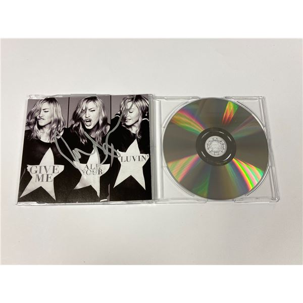 Autograph Signed Madonna Give Me All Your Luvin' CD