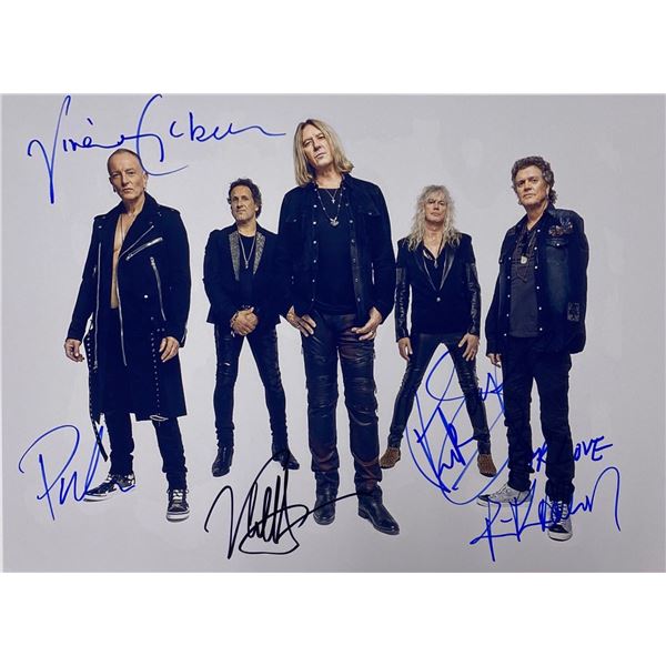 Autograph Signed Def Leppard Photo