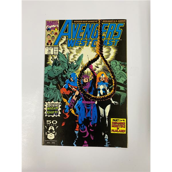 Avengers West Coast #76 Vintage Marvel Comic