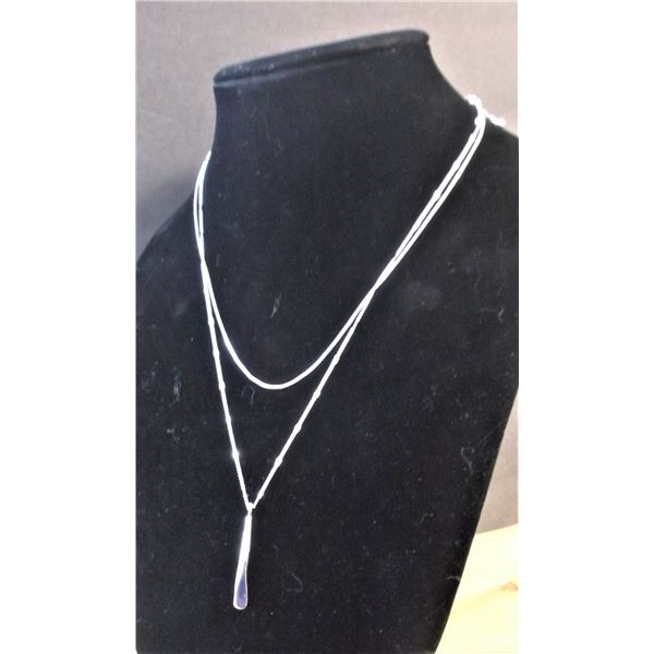 Jenny Bird Gilded Silver Double Strand Necklace with Pendent