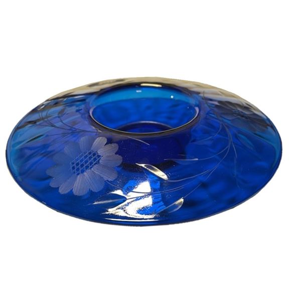 Blue Cornflower Crystal Candle Holder