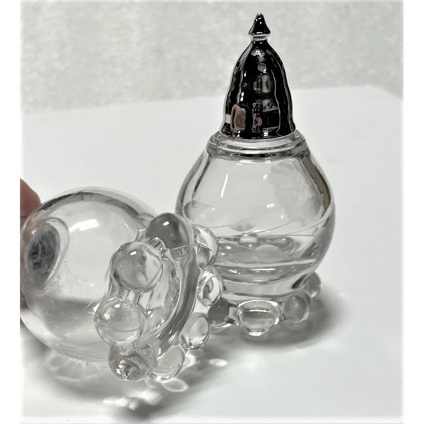 Crystal Salt and Pepper Shakers
