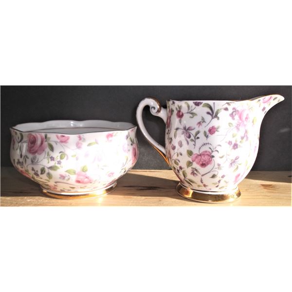 Windsor Bone China Sugar Bowl and Creamer