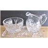 Image 1 : Pinwheel Crystal Creamer and Sugar Set