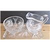 Image 2 : Pinwheel Crystal Creamer and Sugar Set