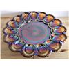 Image 1 : Indiana Glass, Iridescent Carnival Glass Deviled Eggs Platter