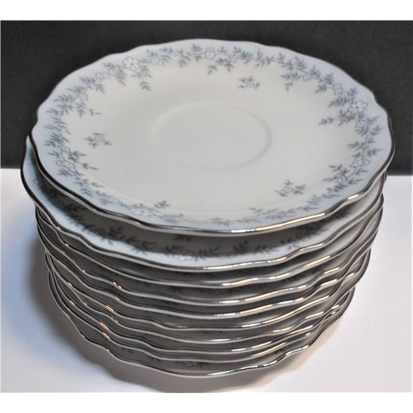 Delphine Three Saucers and 8 Bread and Butter Plates - Franconia-Krautheim Discontinued. Circa: 1951