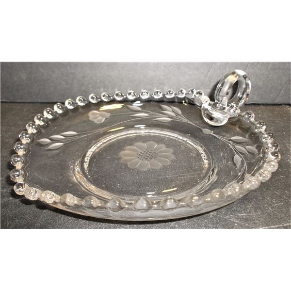 Cornflower Candlewick Leaf Shaped Dish