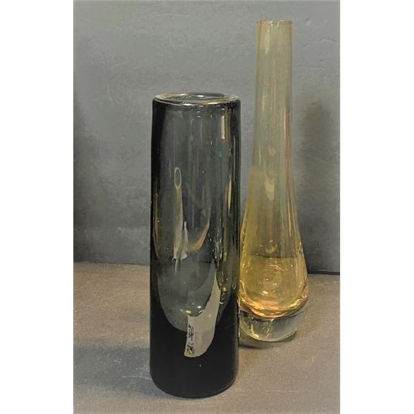 TWO Glass Vases