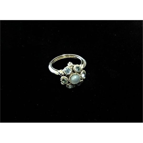 Ring with Blue Bling - Size 6.75