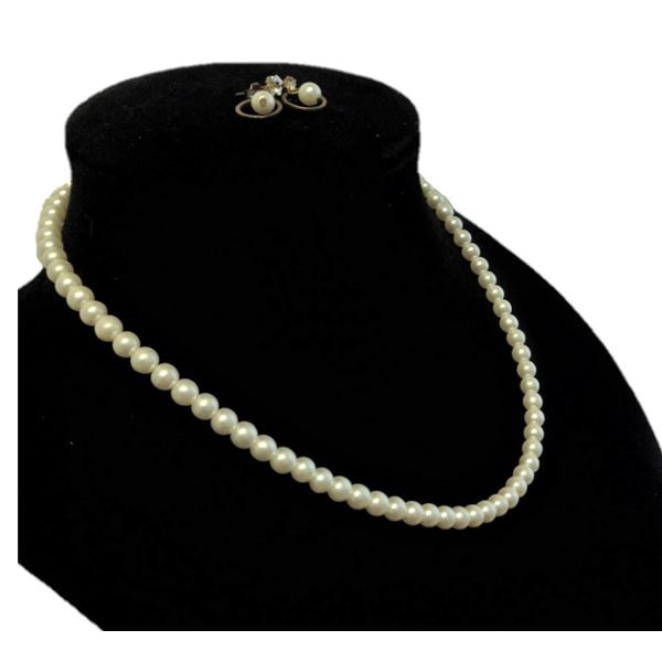 Pear (faux)  necklace and earrings