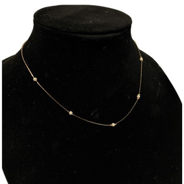 Fine Necklace with Pearls , Says "Korea" on the clasp