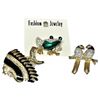 Image 1 : THREE Enamel and Bling Animal Brooches