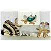 Image 2 : THREE Enamel and Bling Animal Brooches