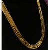 Image 2 : Gold Tone Matching Multi Strand Necklace and Earrings