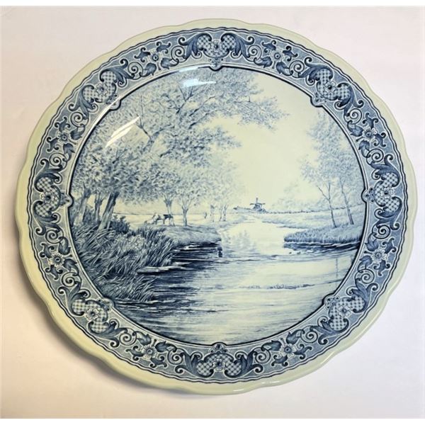 Royal Sphinx by Boch Delfts Wall Plate Charger River Scene