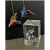 Image 1 : Hummingbird Etched Crystal and Glass Sun Catchers