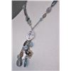 Image 2 : Silpada Necklace - Kyanite Quartz Shell Silk Fontainebleau Necklace Dangle Blue - N2437
