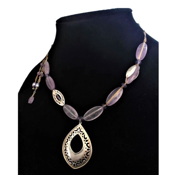 .925 Silver Silpada Sterling Silver , Lavender with amethyst and pearls