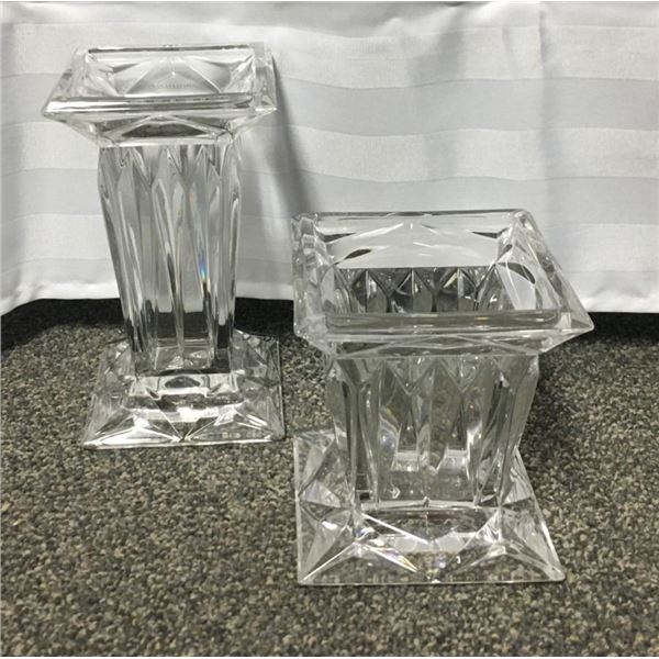 Two Glass Candle Holders