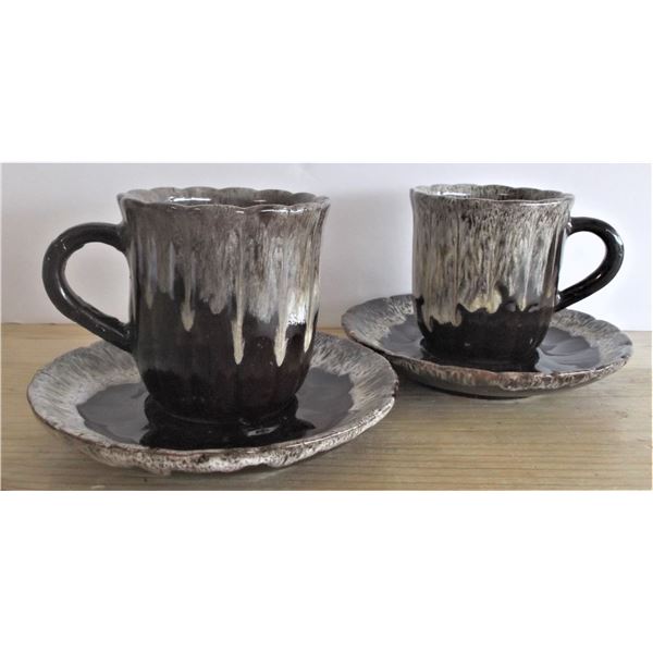 Vintage Evangeline Pottery - 5 Cups and 6 Saucers