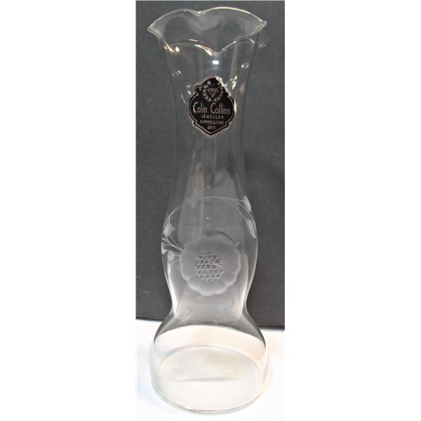 Cornflower Crystal "Fast Backward" Vase